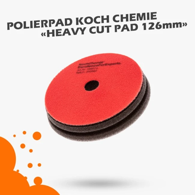Koch Chemie Heavy Cut Pad 126mm Rot