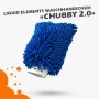 Chenille Waschhandschuh Blau Chubby 2.0 Liquid Elements